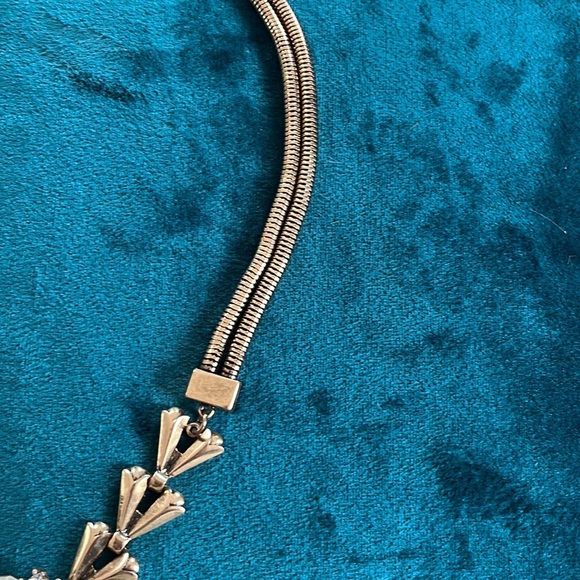 💥SALE💥STATEMENT Necklace with large clear and gray tone crystals - Picture 3 of 6